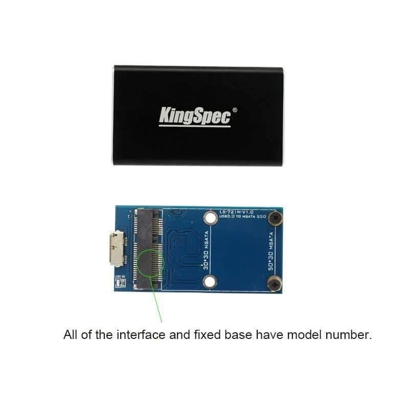 Gehäuseadapter für mSATA auf USB 3.0 Festplatte Externes Gehäuse Für mSATA SSD Case Box
