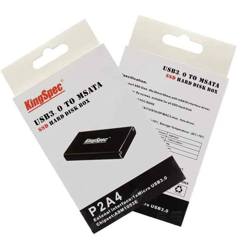 Gehäuseadapter für mSATA auf USB 3.0 Festplatte Externes Gehäuse Für mSATA SSD Case Box