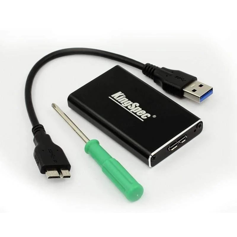 Gehäuseadapter für mSATA auf USB 3.0 Festplatte Externes Gehäuse Für mSATA SSD Case Box