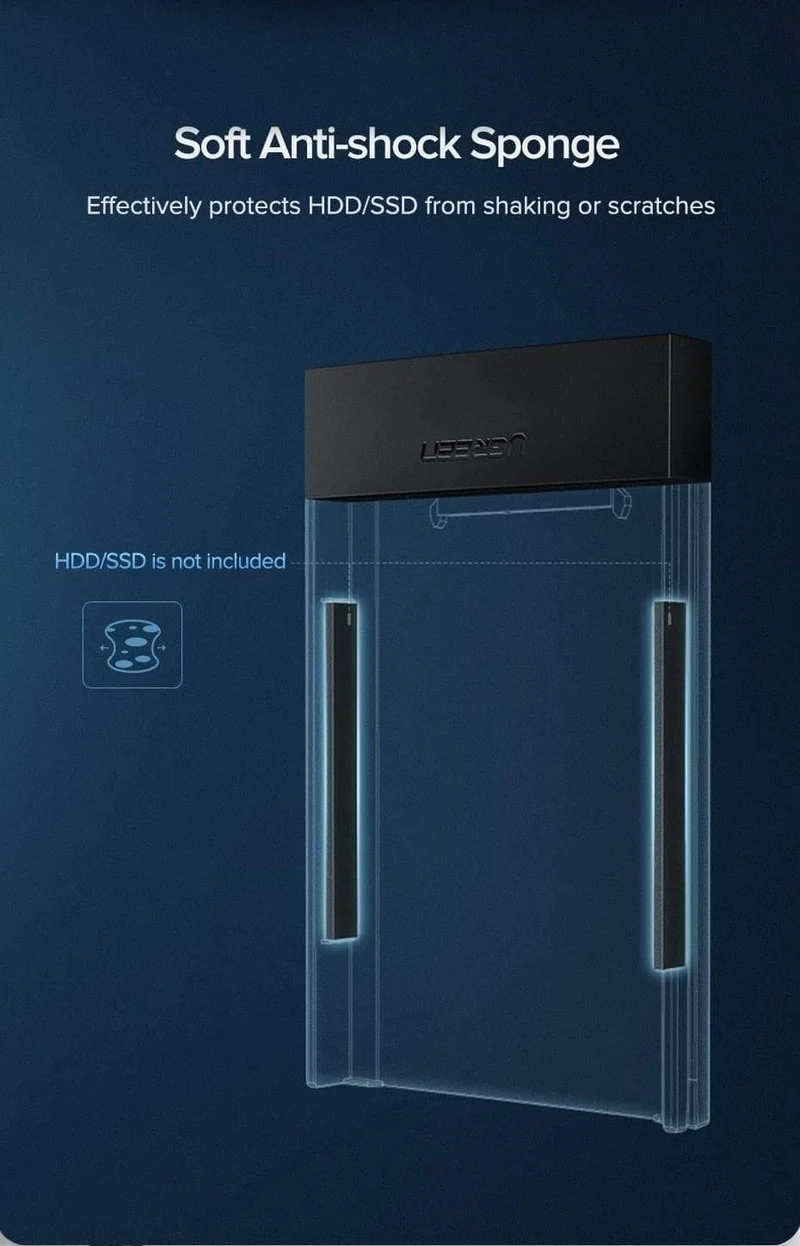 2.5 Festplattengehäuse SATA zu USB 3.0 Adapter Externes Festplattengehäuse für SSD Festplatte HDD Box Gehäuse HD 2.5 SSD Gehäuse SATA zu USB