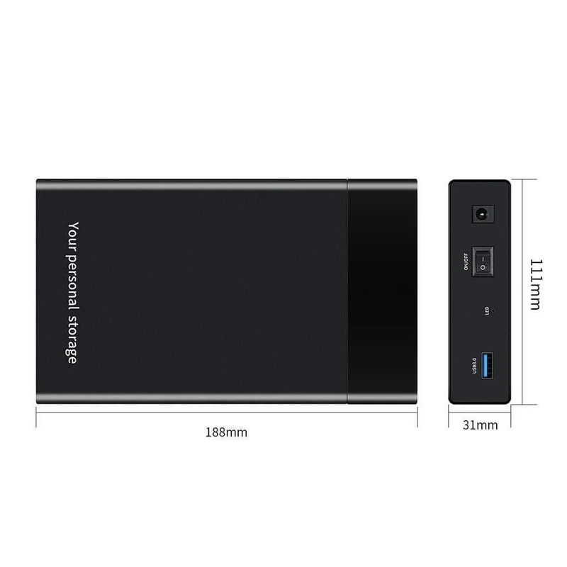 Sata III zu USB 3.0 HD HDD Festplattengehäuse Externes Festplattengehäuse 2.5" 3.5" HDD Dockingstation Box für Laptop-Festplatte