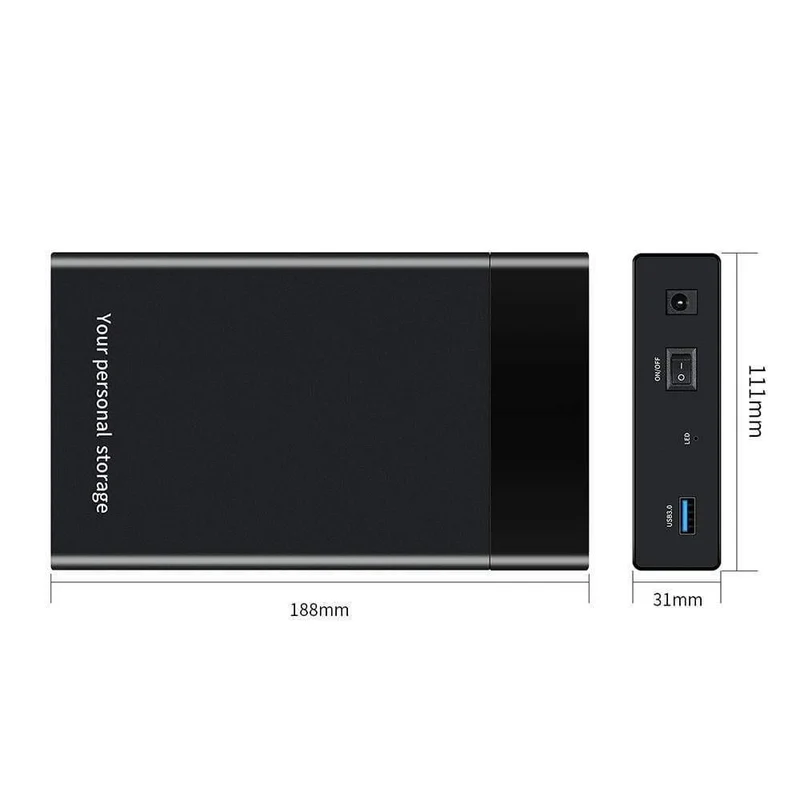 Sata III zu USB 3.0 HD HDD Festplattengehäuse Externes Festplattengehäuse 2.5" 3.5" HDD Dockingstation Box für Laptop-Festplatte