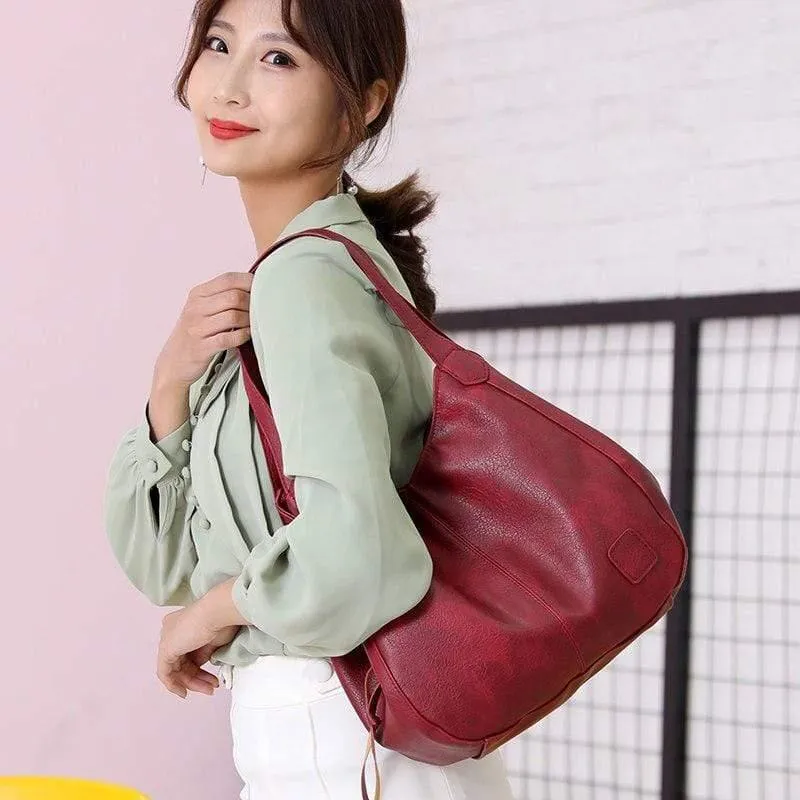 Vintage-Handtaschen für Damen, PU-Leder, Umhängetasche, Damen-Umhängetasche, Hobos-Tasche, Damen-Tragetasche