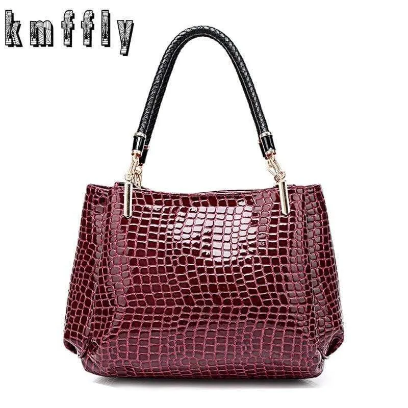Luxus Krokodil Handtasche Frauen Retro Drei-Taschen Große Umhängetasche Frau Hohe Qualität