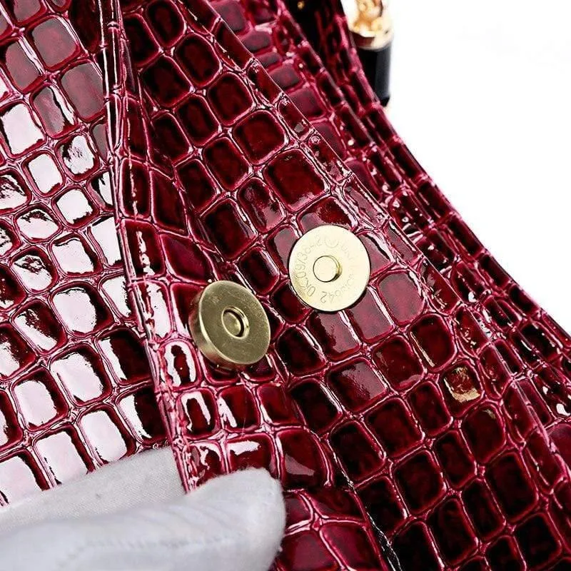 Luxus Krokodil Handtasche Frauen Retro Drei-Taschen Große Umhängetasche Frau Hohe Qualität