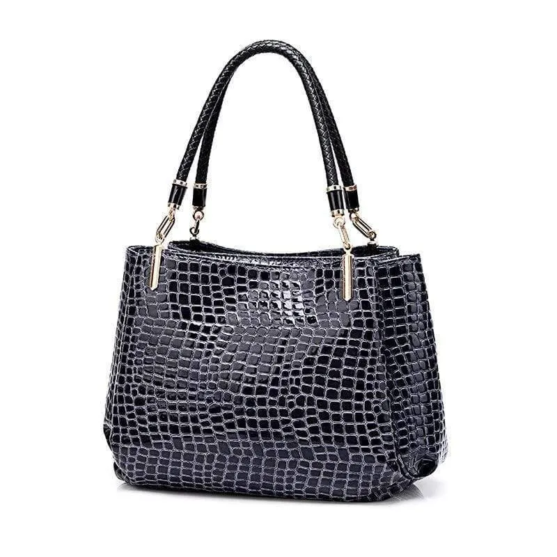 Luxus Krokodil Handtasche Frauen Retro Drei-Taschen Große Umhängetasche Frau Hohe Qualität