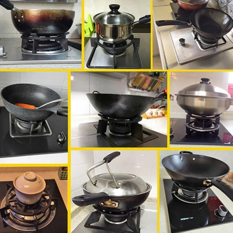 1 stück Wok Ring Black Cast Ersatz Zubehör Pan Ständer Unterstützung Für Brenner Gas Kochfelder & Herde Nützlich Bequem