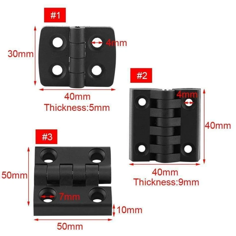10 stücke Scharniere Schwarz Farbe Nylon Kunststoff Butt Scharnier für Holzkiste Möbel Elektroschrank Scharnier Türscharniere