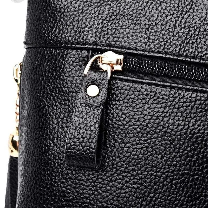 Elegante weibliche Umhängetaschen Damen Hochwertige Leder Umhängetasche Soft Solid Color