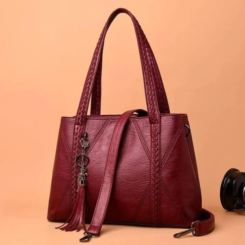 Mode Quaste Luxus weiche Leder Handtasche Damen Tasche Designer weibliche Umhängetasche Schulter