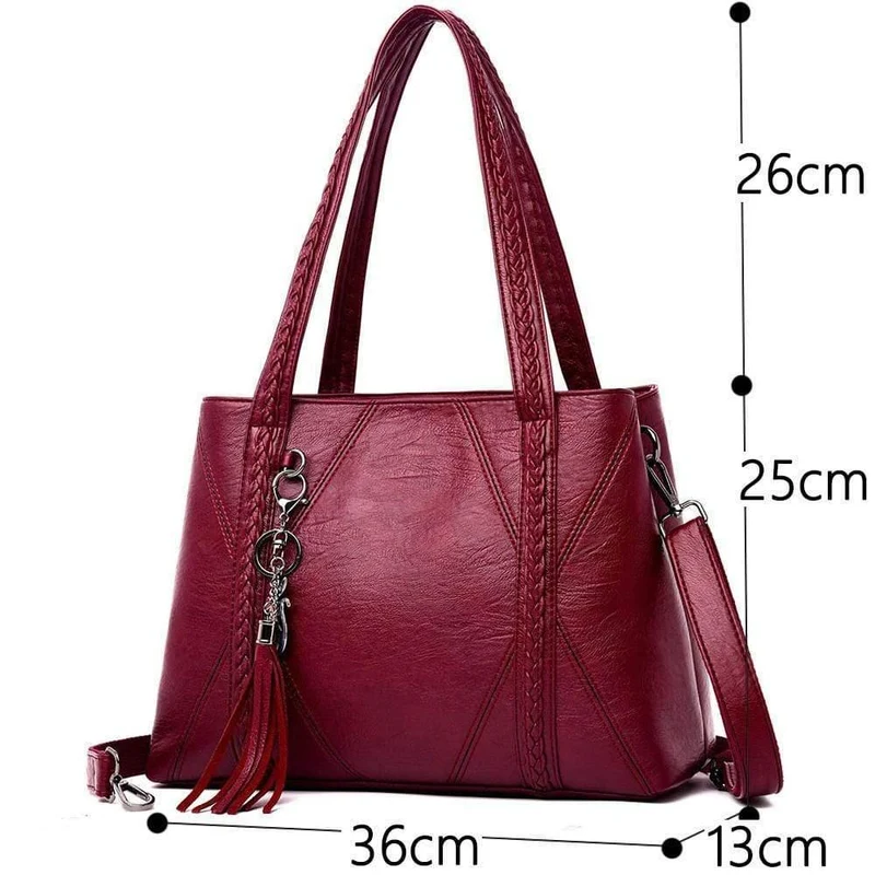Mode Quaste Luxus weiche Leder Handtasche Damen Tasche Designer weibliche Umhängetasche Schulter