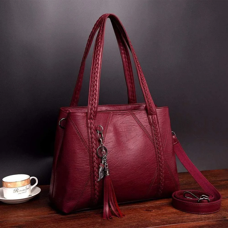 Mode Quaste Luxus weiche Leder Handtasche Damen Tasche Designer weibliche Umhängetasche Schulter