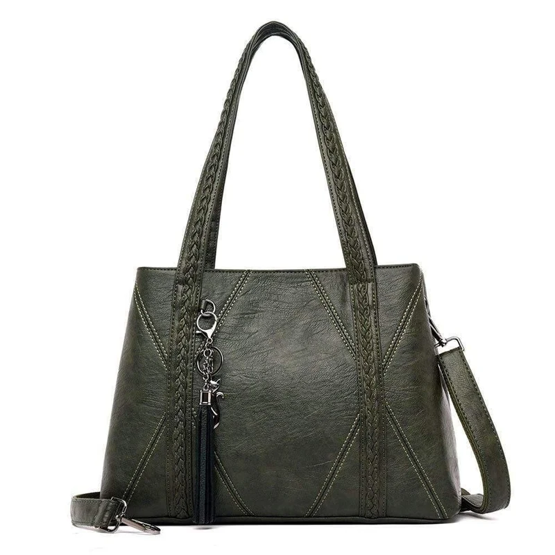 Mode Quaste Luxus weiche Leder Handtasche Damen Tasche Designer weibliche Umhängetasche Schulter