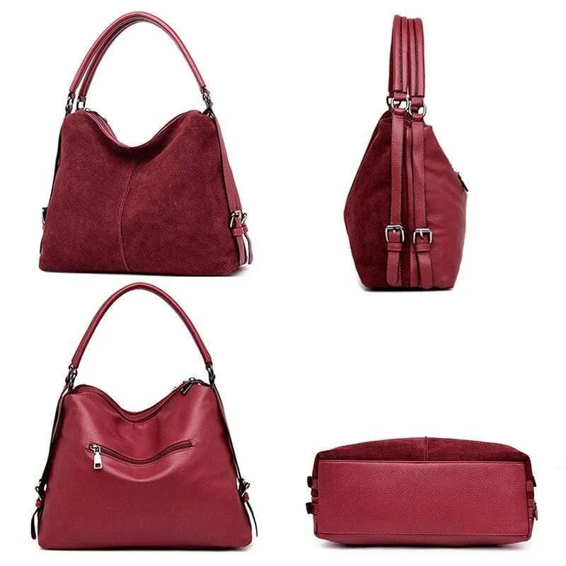 Vintage Nubuk Leder Taschen Größere Totes Frauen Umhängetaschen Alle-match Faux Wildleder Schulter Tasche