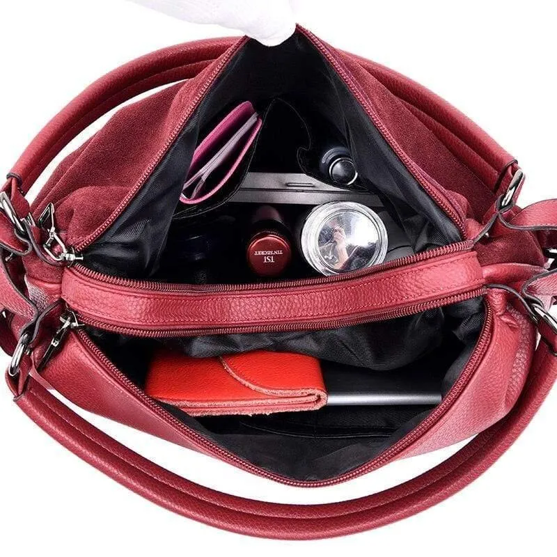 Vintage Nubuk Leder Taschen Größere Totes Frauen Umhängetaschen Alle-match Faux Wildleder Schulter Tasche