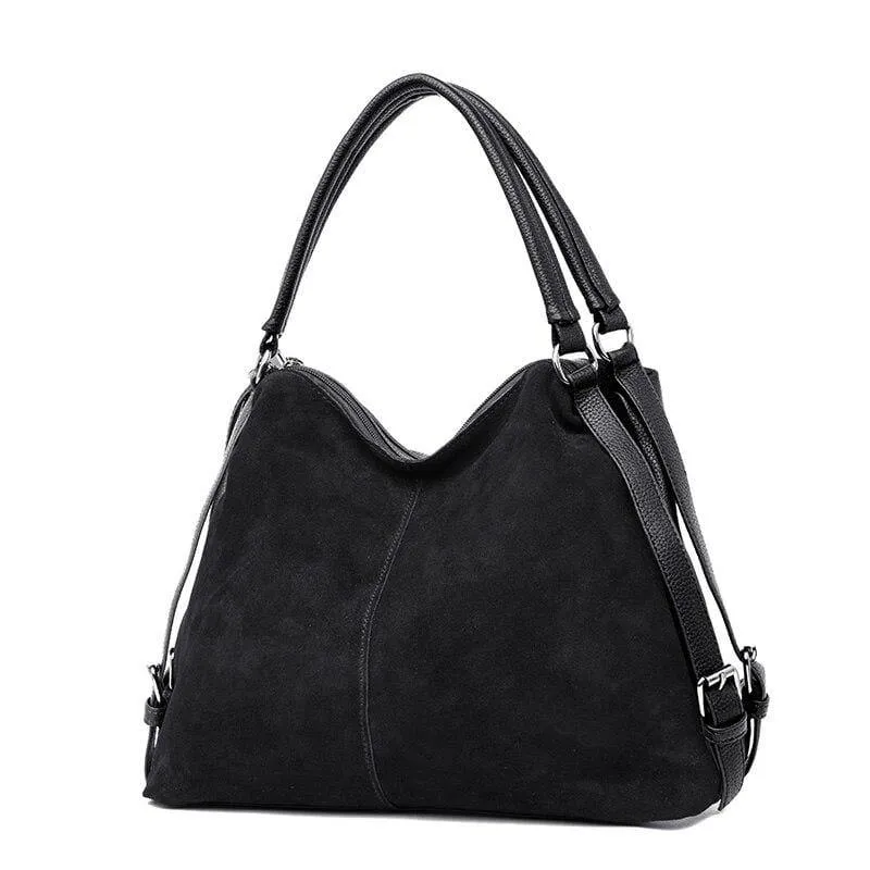 Vintage Nubuk Leder Taschen Größere Totes Frauen Umhängetaschen Alle-match Faux Wildleder Schulter Tasche