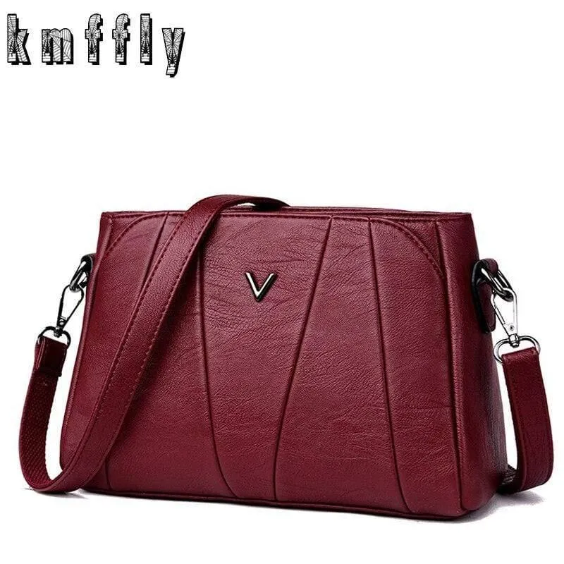 Frauen Messenger Bags Kleine Leder Umhängetasche Weibliche Sac a Main Vintage Flap Damen Tasche
