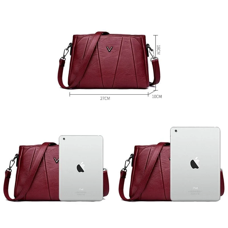 Frauen Messenger Bags Kleine Leder Umhängetasche Weibliche Sac a Main Vintage Flap Damen Tasche