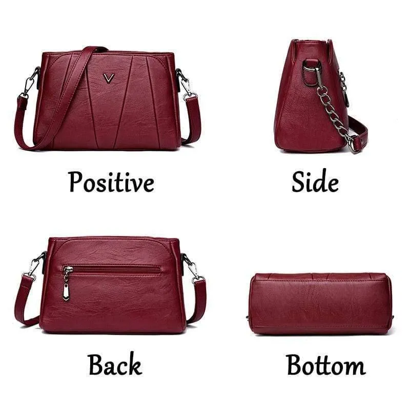 Frauen Messenger Bags Kleine Leder Umhängetasche Weibliche Sac a Main Vintage Flap Damen Tasche