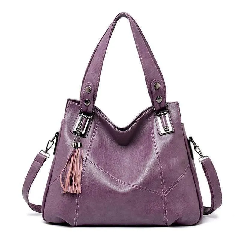Damenhandtasche Echtes Leder Tragetaschen Quaste Luxus Damen Umhängetaschen Damen Leder