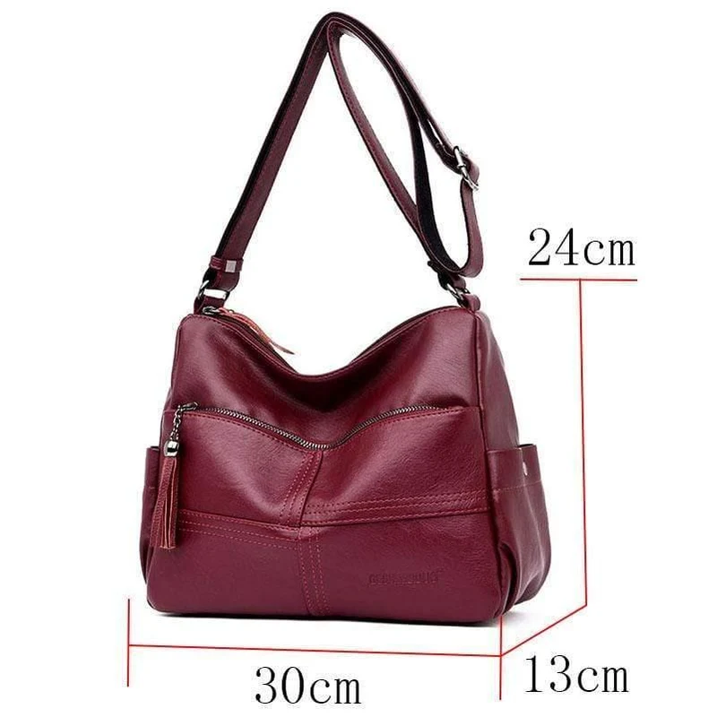 Frauen Leder Top-Griff Taschen Handtaschen Frauen Berühmte Marken Weibliche Casual Umhängetasche