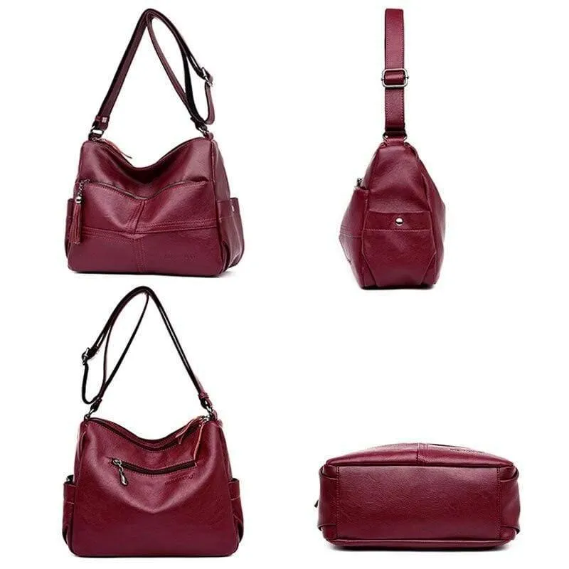 Frauen Leder Top-Griff Taschen Handtaschen Frauen Berühmte Marken Weibliche Casual Umhängetasche