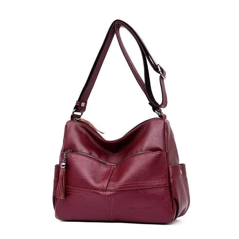 Frauen Leder Top-Griff Taschen Handtaschen Frauen Berühmte Marken Weibliche Casual Umhängetasche