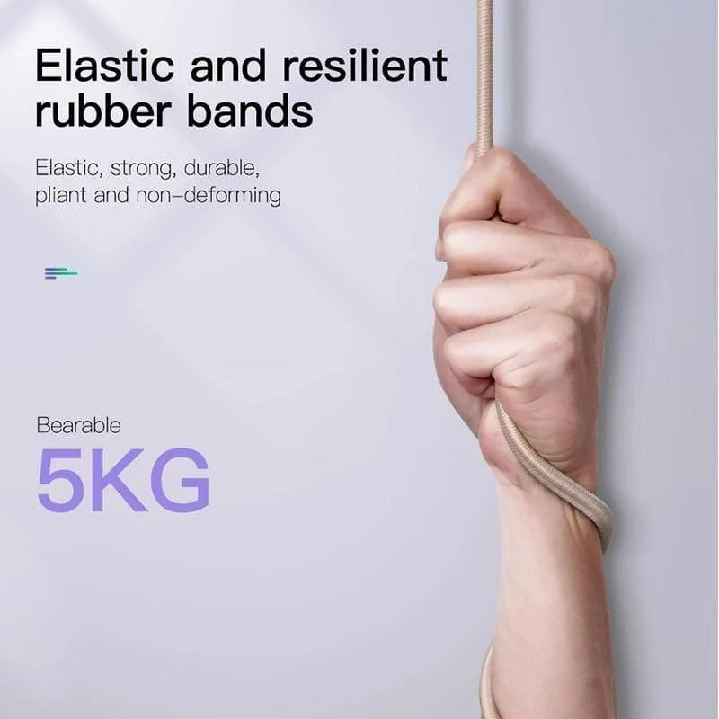 Baseus 3M starkes elastisches Seil Bungee Shock Cord Strap Stretch String Wäscheleine mit Haken für Autoreisen Outdoor Projektzelt