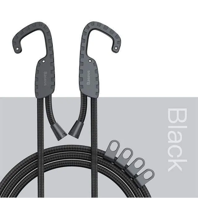 Baseus 3M starkes elastisches Seil Bungee Shock Cord Strap Stretch String Wäscheleine mit Haken für Autoreisen Outdoor Projektzelt