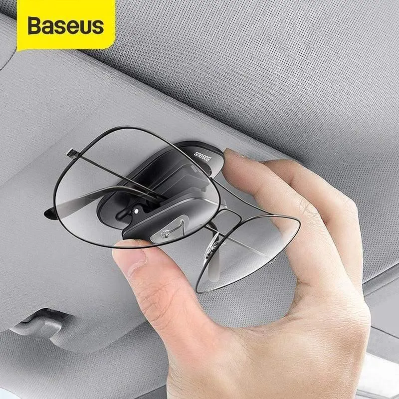 Baseus Car Brillenetui Auto Sonnenblende Brillenhalter Sonnenbrillen Clip Card Tickethalter Pen Case Clip Box Universelles Zubehör