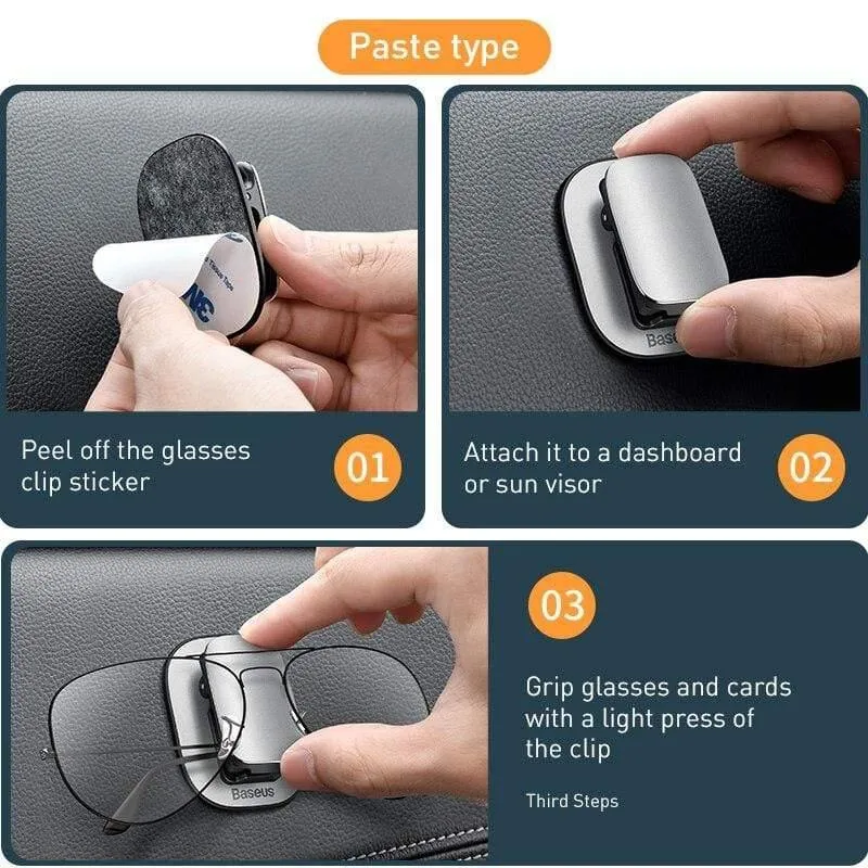 Baseus Car Brillenetui Auto Sonnenblende Brillenhalter Sonnenbrillen Clip Card Tickethalter Pen Case Clip Box Universelles Zubehör