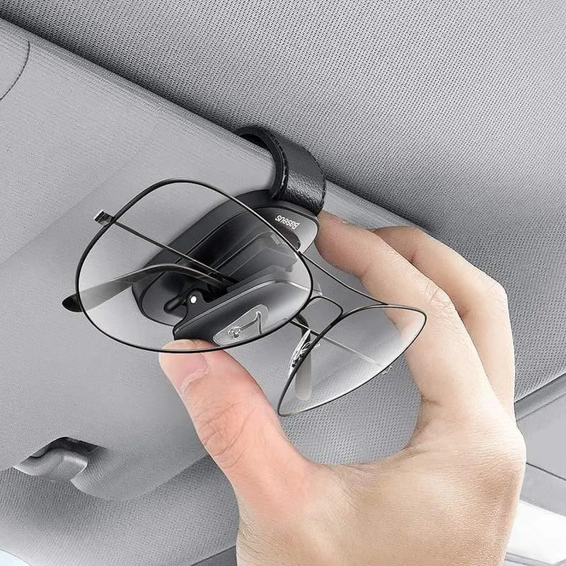 Baseus Car Brillenetui Auto Sonnenblende Brillenhalter Sonnenbrillen Clip Card Tickethalter Pen Case Clip Box Universelles Zubehör