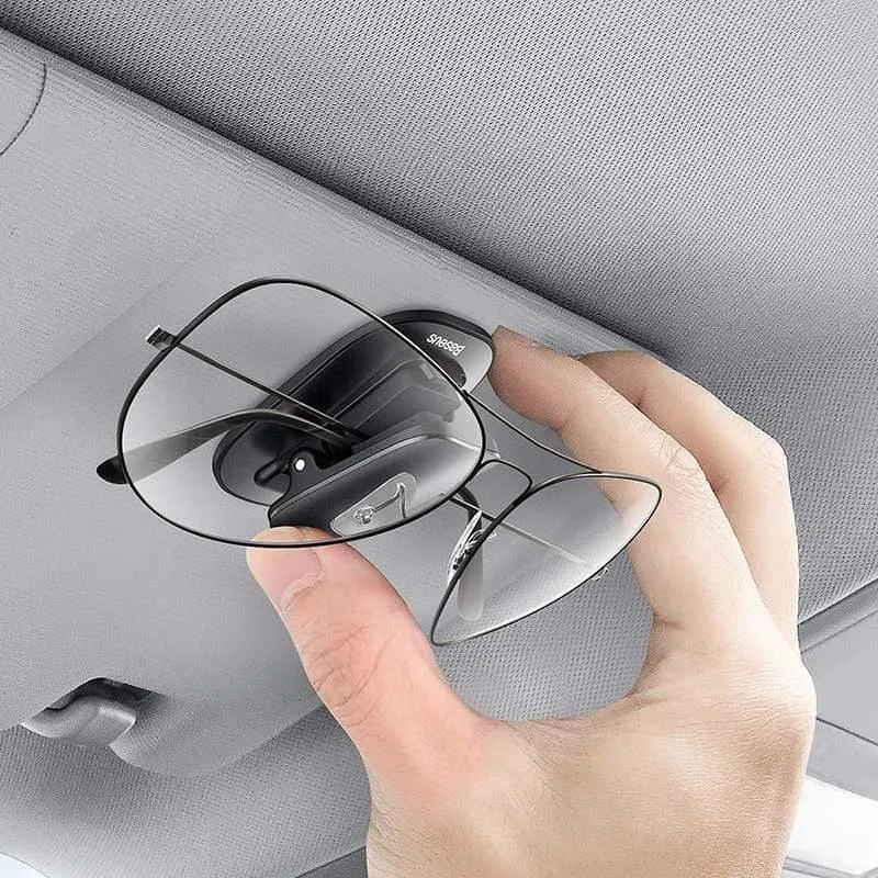 Baseus Car Brillenetui Auto Sonnenblende Brillenhalter Sonnenbrillen Clip Card Tickethalter Pen Case Clip Box Universelles Zubehör