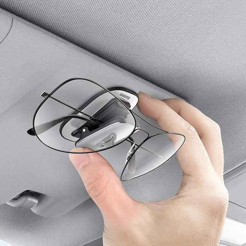 Baseus Car Brillenetui Auto Sonnenblende Brillenhalter Sonnenbrillen Clip Card Tickethalter Pen Case Clip Box Universelles Zubehör