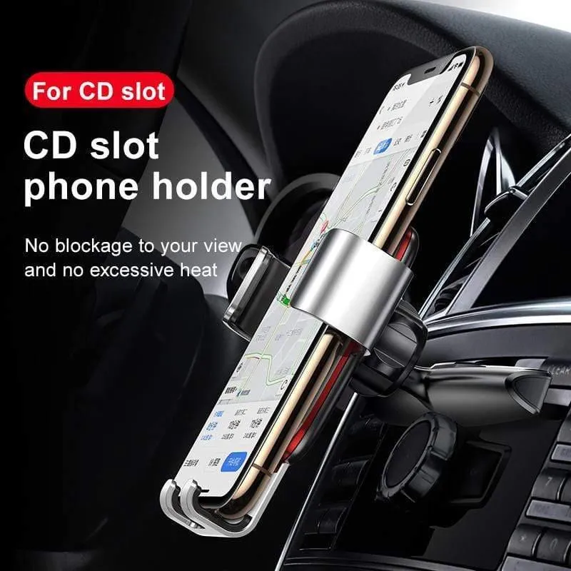 Baseus Autotelefonhalter für Auto CD-Steckplatz Air Vent Mount Telefonhalter Ständer für iPhone Samsung Metal Gravity Handyhalter