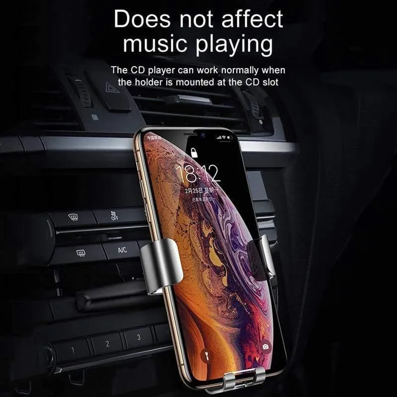 Baseus Autotelefonhalter für Auto CD-Steckplatz Air Vent Mount Telefonhalter Ständer für iPhone Samsung Metal Gravity Handyhalter