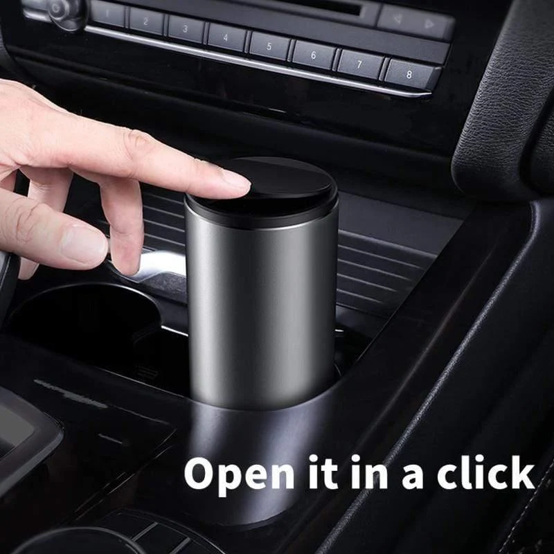 Baseus Alloy Auto Mülleimer Auto Organizer Aufbewahrungstasche Auto Mülltonne Aschenbecher Staub Fall Halter Auto Zubehör