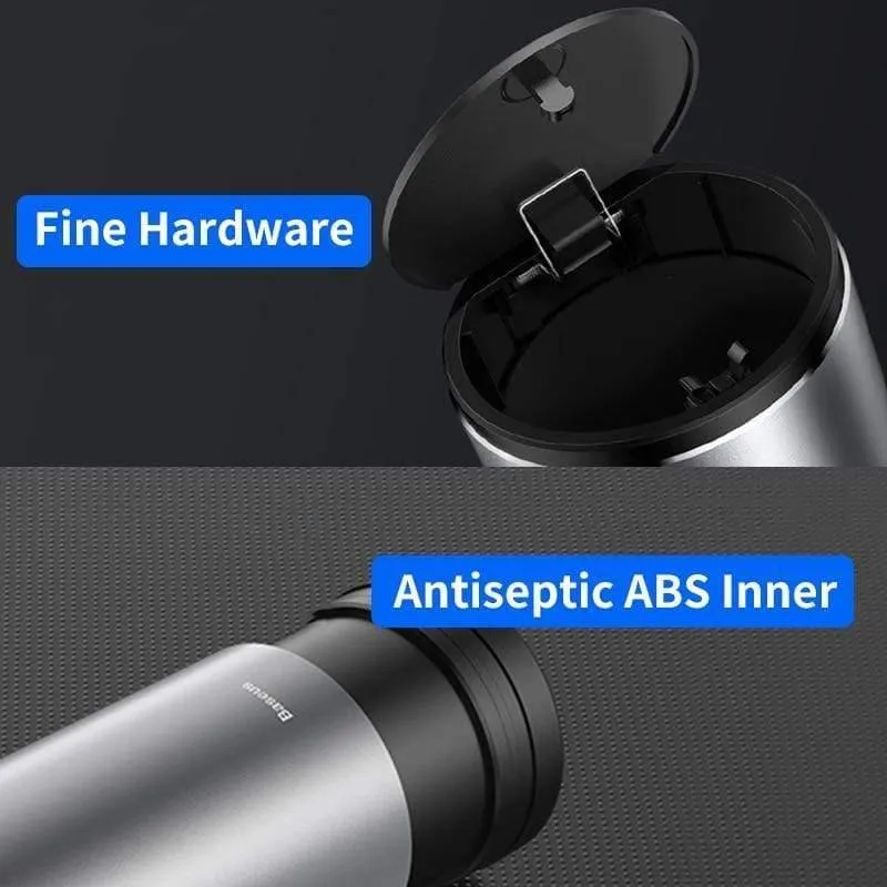 Baseus Alloy Auto Mülleimer Auto Organizer Aufbewahrungstasche Auto Mülltonne Aschenbecher Staub Fall Halter Auto Zubehör