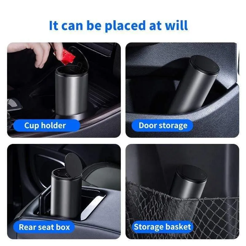 Baseus Alloy Auto Mülleimer Auto Organizer Aufbewahrungstasche Auto Mülltonne Aschenbecher Staub Fall Halter Auto Zubehör