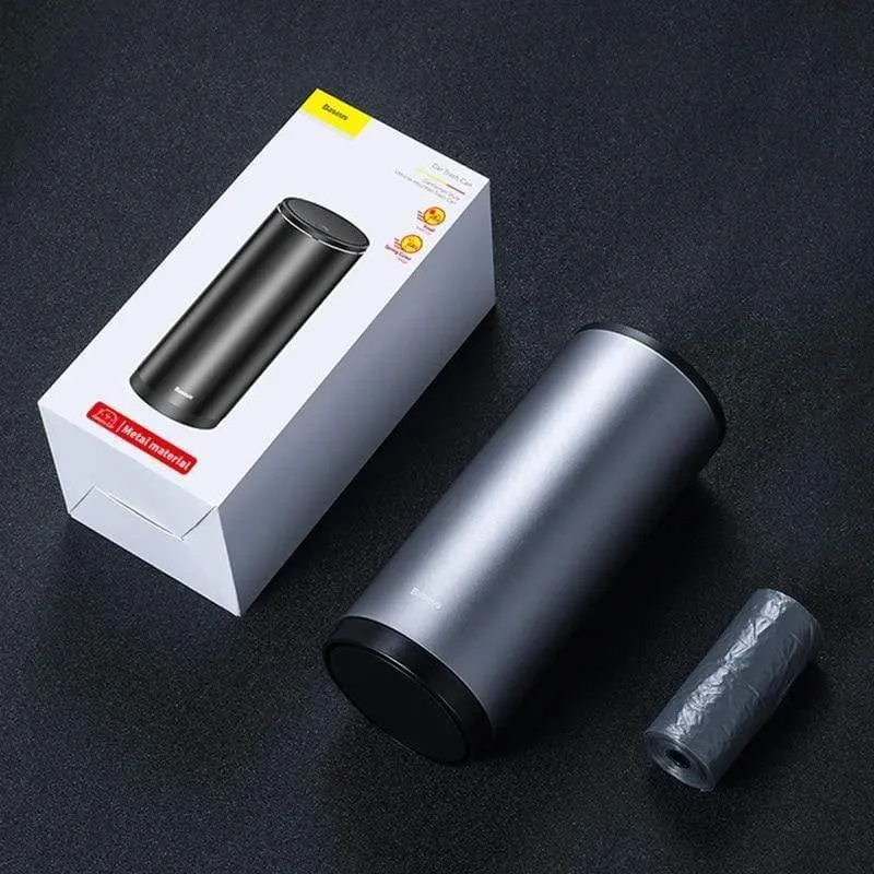 Baseus Alloy Auto Mülleimer Auto Organizer Aufbewahrungstasche Auto Mülltonne Aschenbecher Staub Fall Halter Auto Zubehör