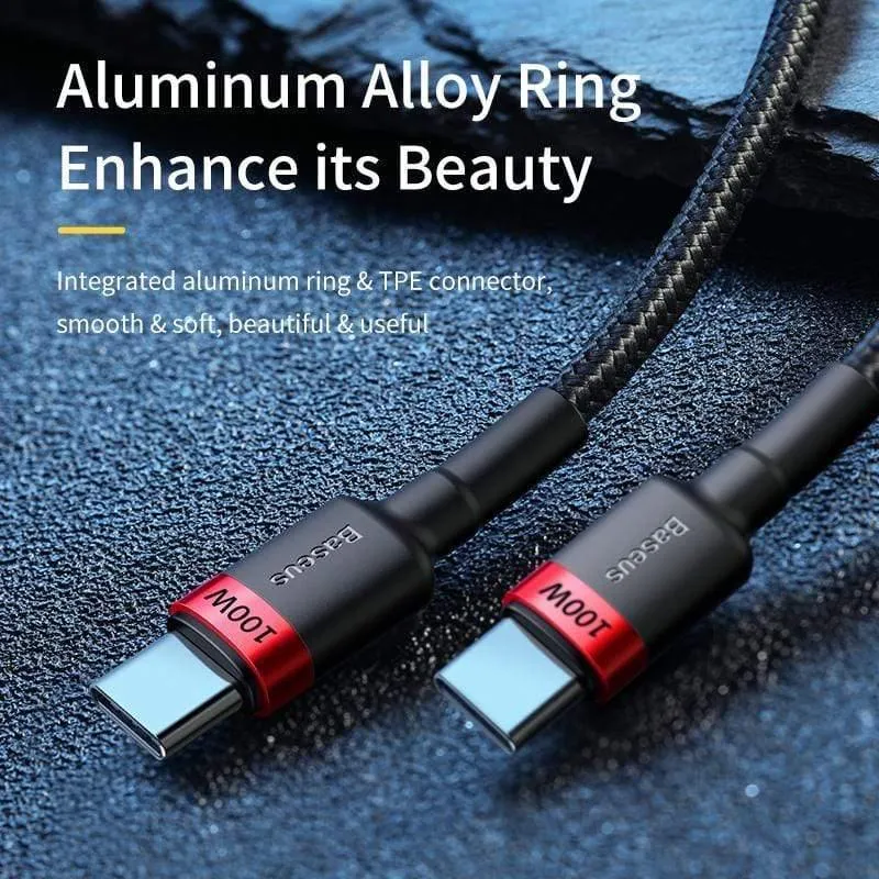 Baseus USB C auf USB Typ C Kabel für Xiaomi Redmi Note 8 Pro Quick Charge 4.0 PD 100 W Schnellladung für MacBook Pro Ladekabel
