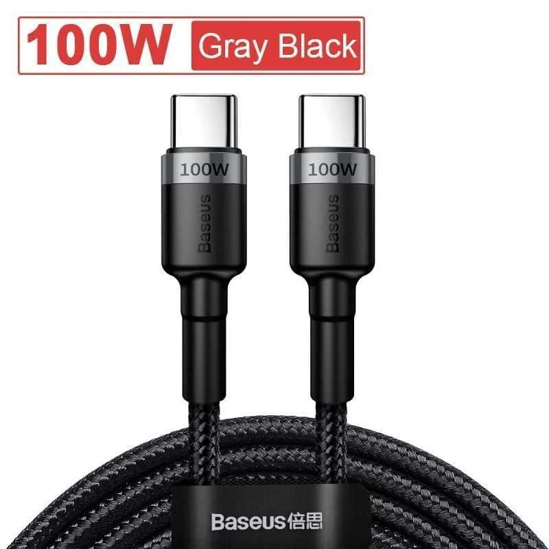 Baseus USB C auf USB Typ C Kabel für Xiaomi Redmi Note 8 Pro Quick Charge 4.0 PD 100 W Schnellladung für MacBook Pro Ladekabel