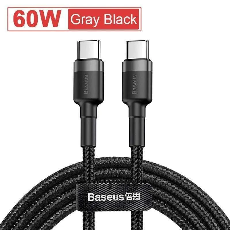 Baseus USB C auf USB Typ C Kabel für Xiaomi Redmi Note 8 Pro Quick Charge 4.0 PD 100 W Schnellladung für MacBook Pro Ladekabel