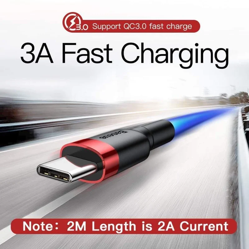 Baseus USB Typ C Kabel für Samsung S10 S9 Quick Charge 3.0 Kabel USB C Schnellladung für Huawei P30 Xiaomi USB-C Ladekabel