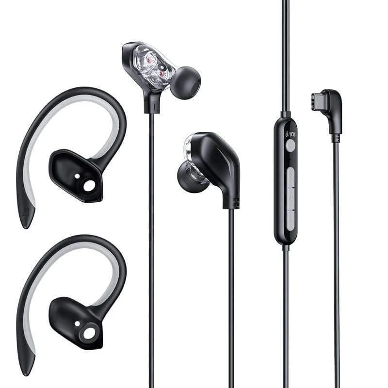 Baseus GAMO C18 Typ C Gaming-Kopfhörer mit RGB Light Earhook Kabelgebundener In-Ear-Bass-Stereo-Kopfhörer für PS4 PC Computer Gamer