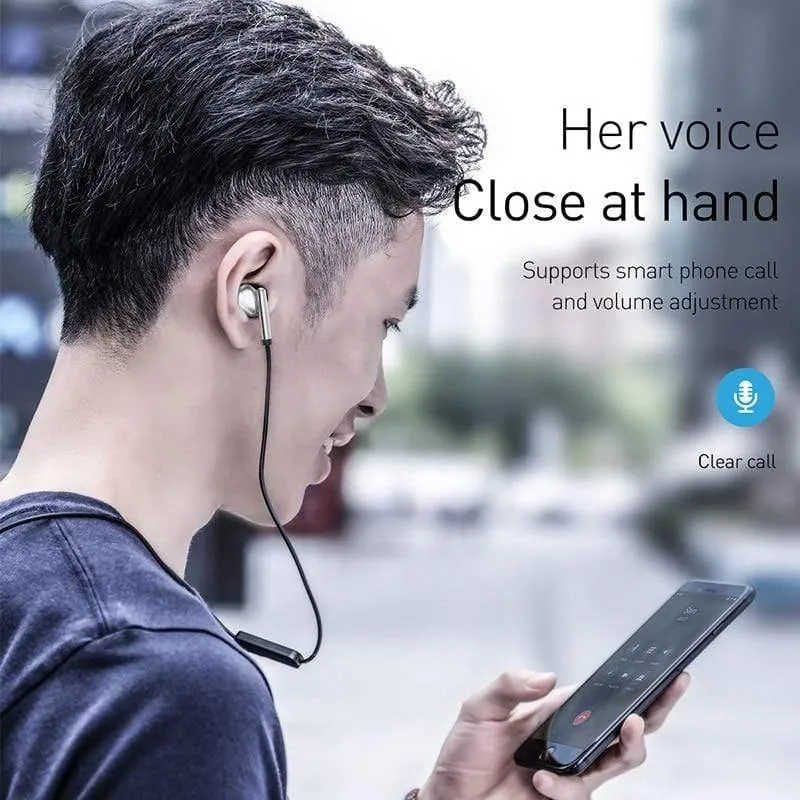 Baseus Wireless Bluetooth-Kopfhörer Sport Wasserdichter Nackenbügel-Kopfhörer Hi-Fi-Stereo-Headset Unterstützung für iOS- / Android-Telefone HD-Anruf