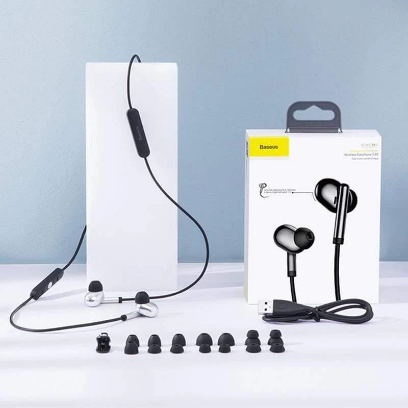 Baseus Wireless Bluetooth-Kopfhörer Sport Wasserdichter Nackenbügel-Kopfhörer Hi-Fi-Stereo-Headset Unterstützung für iOS- / Android-Telefone HD-Anruf