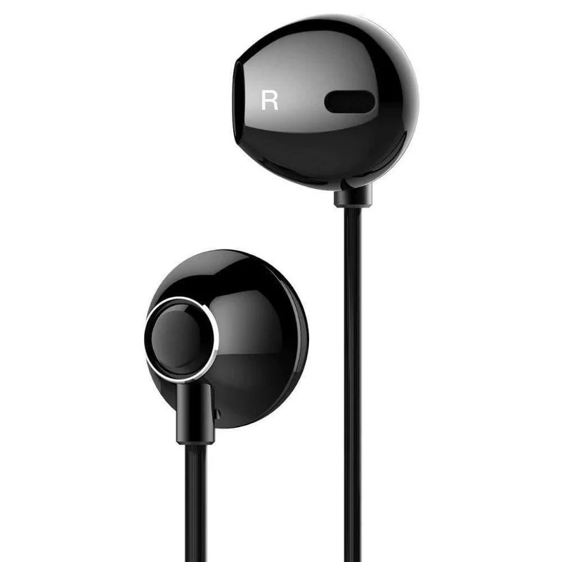 Baseus C06 USB Typ-C Kopfhörer Stereo Sound Ohrhörer Mit Mikrofon für Xiaomi mi 9 8 se note 3 Oppo Find X (SCHWARZ)