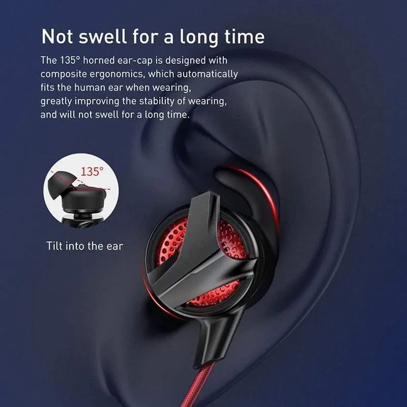 Baseus 3.5-mm-In-Ear-Gaming-Kopfhörer für Pubg-Controller GAMO-15 3D-Stereo-Kopfhörer für mobile Pubg-Gamer mit abnehmbarem HD-Mikrofon