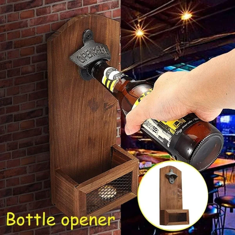 Vintage Wand Flaschenöffner Antik Eisen Wand Bar Bierglas Flaschenöffner Küche Werkzeuge Wand Decro Bierkappenöffner